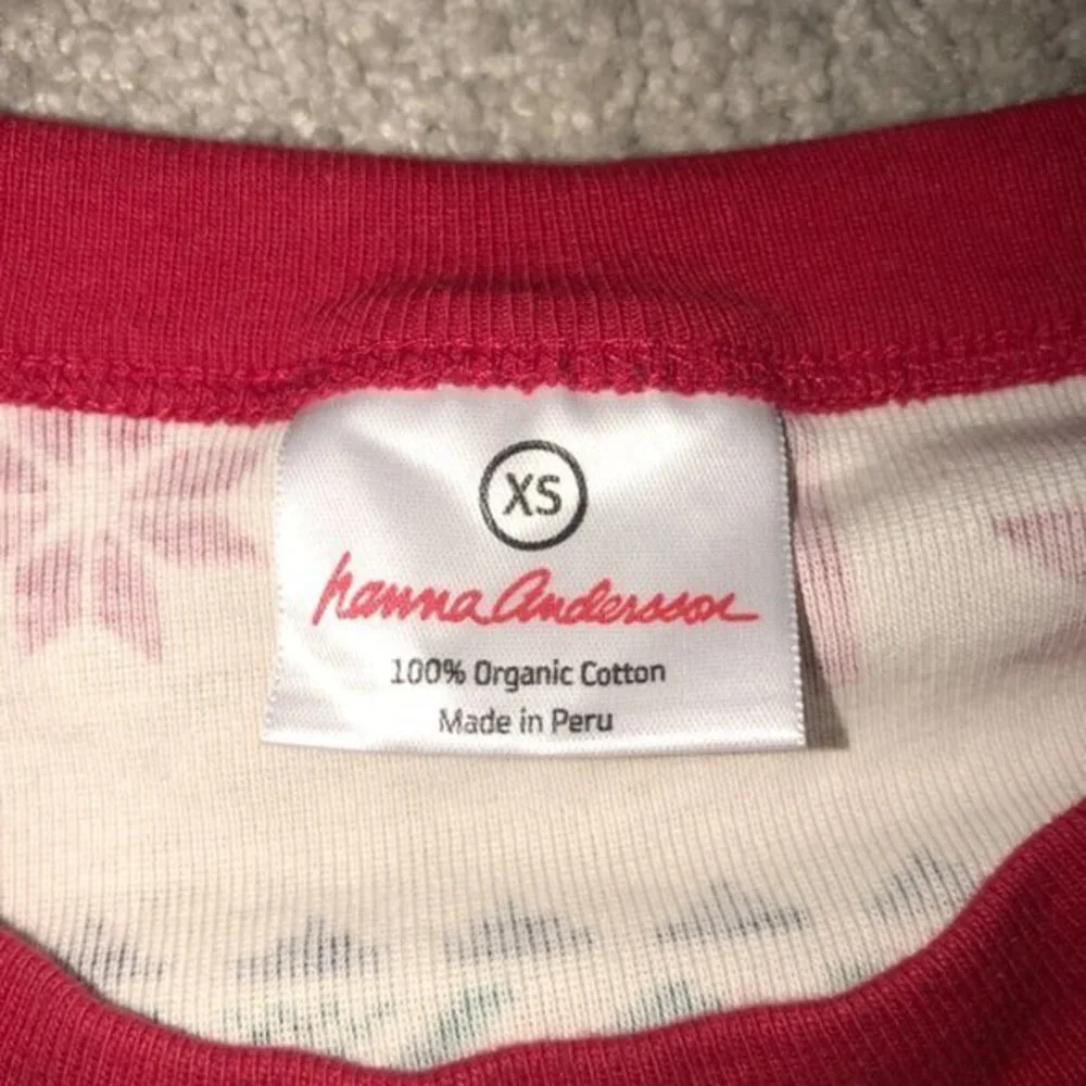 Hanna Andersson‎ Christmas Holiday Women’s XS Pajama Top Set Reindeer Striped